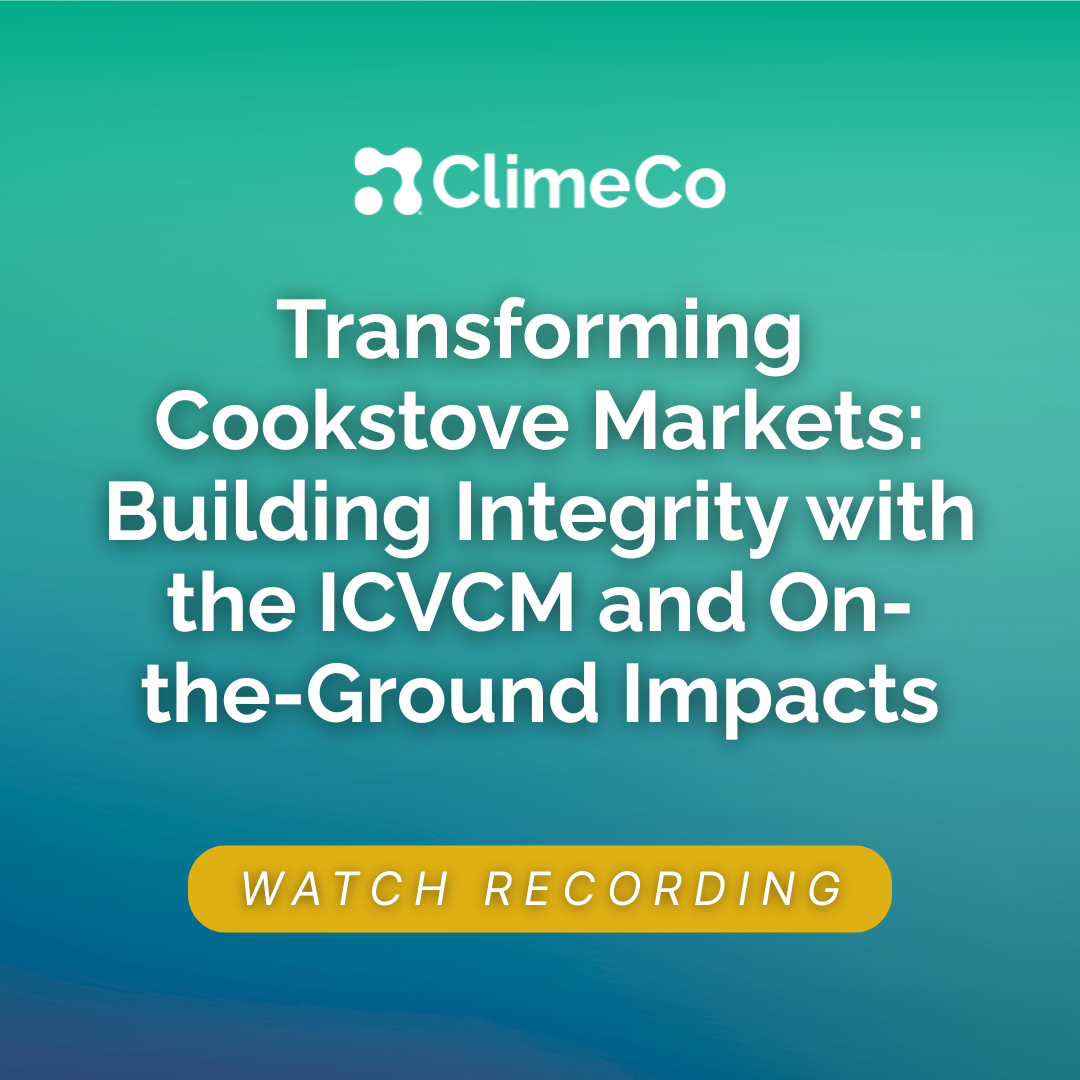 ClimeCo Webinar - Transferring Cookstove Markets