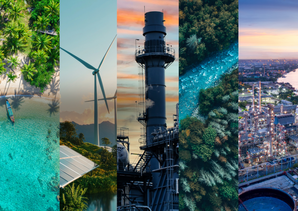 collage of industrial and nbs pictures