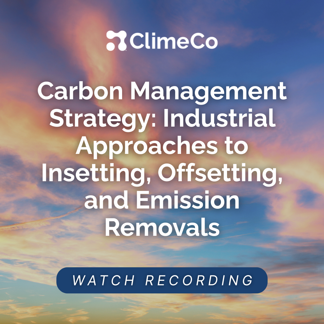 ClimeCo Webinar - Carbon Management Strategy