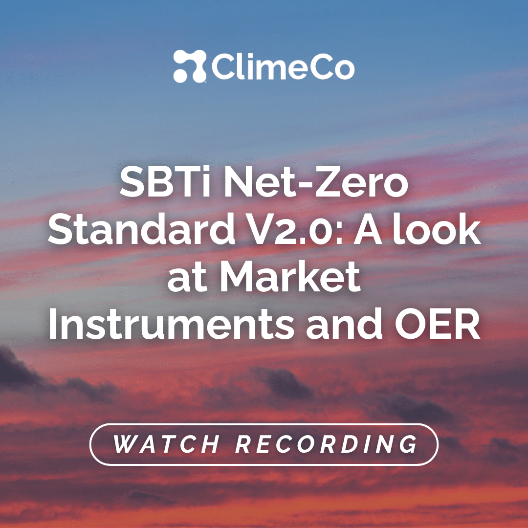 SBTi Net-Zero Standard V2.0: A look at Market Instruments and OER