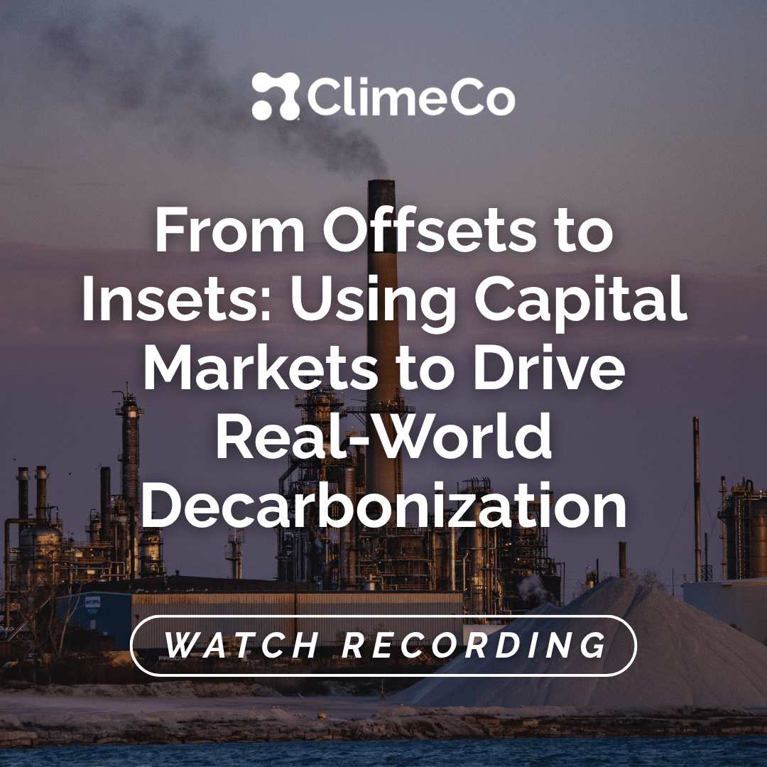 From Offsets to Insets: Using Capital Markets to Drive Real-World Decarbonization